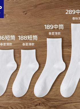 儿童男女童夏季无骨薄款棉男童3-16岁纯棉上学白袜学生白色中筒袜