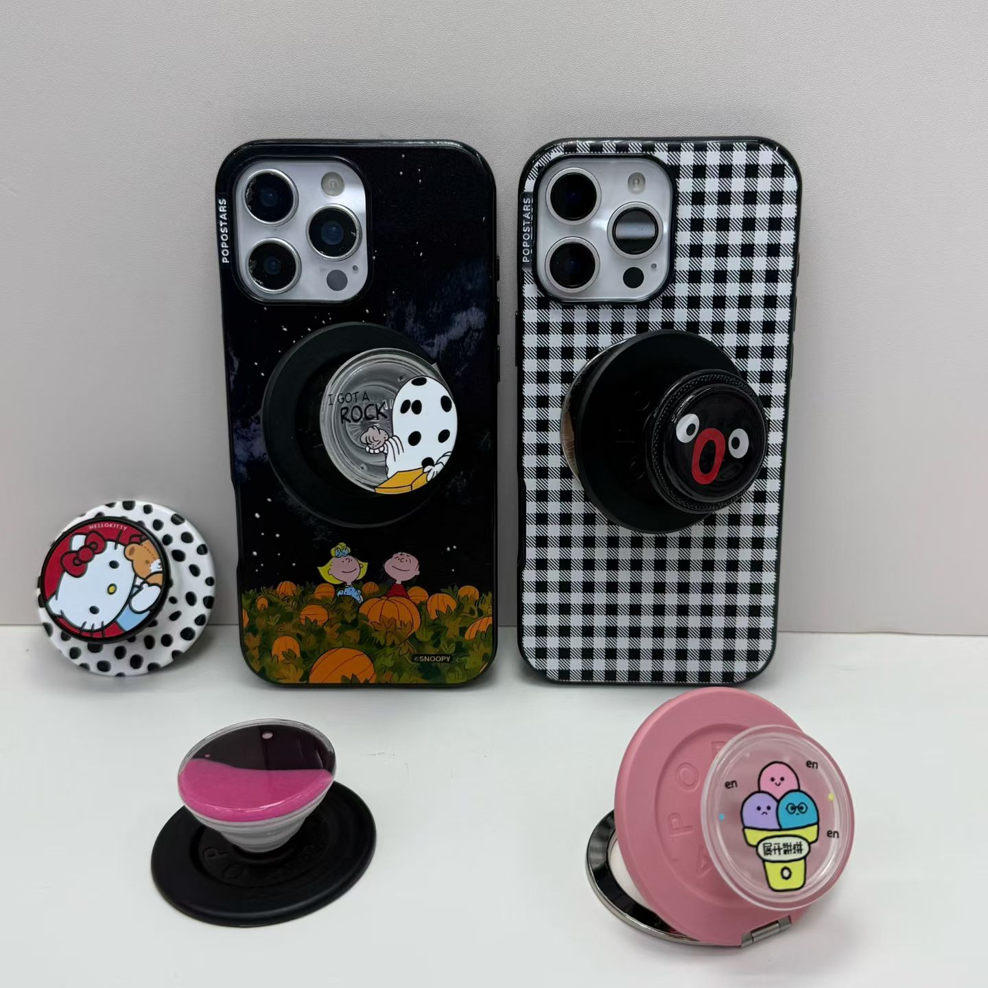泡泡骚通用-立体手机气囊支架啪嗒磁吸支架可伸缩适配popsockets