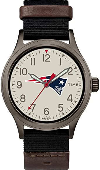 timex mens twzfpatmb nfl clutch new england patriots watch