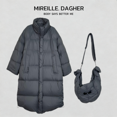 新米莱2025巨好看的羽绒服时尚帽子包包款长款保暖羽绒服29738