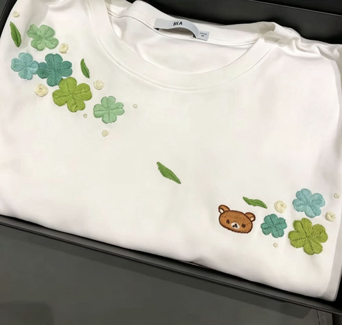 四叶草领花刺绣花样纸贴手工diy带图水溶贴破补洞立体花材料包