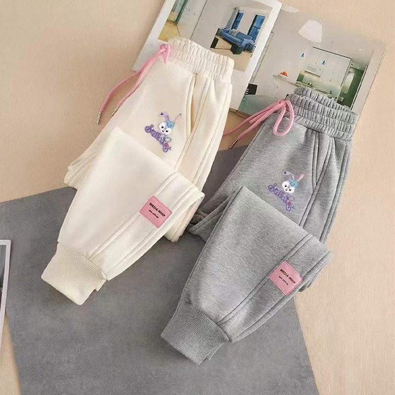 儿童裤子2026新春款卡通印花宽松学生休闲裤子长裤外穿女童卫裤