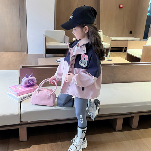 女童外套春秋款2026新款儿童秋装防风冲锋衣洋气宝宝秋季时髦上衣