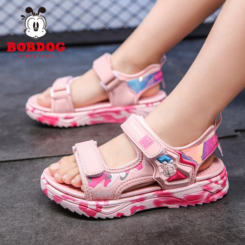 巴布豆女童凉鞋夏季男孩2026新款中大童小女孩防滑时尚公主沙滩鞋