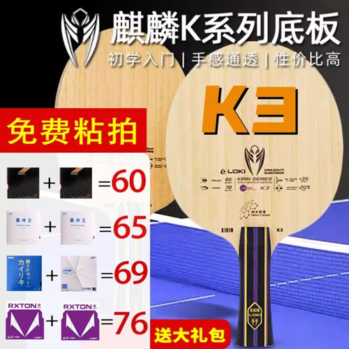 雷蛇乒乓球拍碳素训练diy手工组