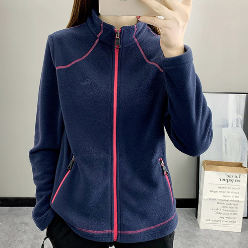 双面绒开衫卫衣厚抓绒衣女秋冬