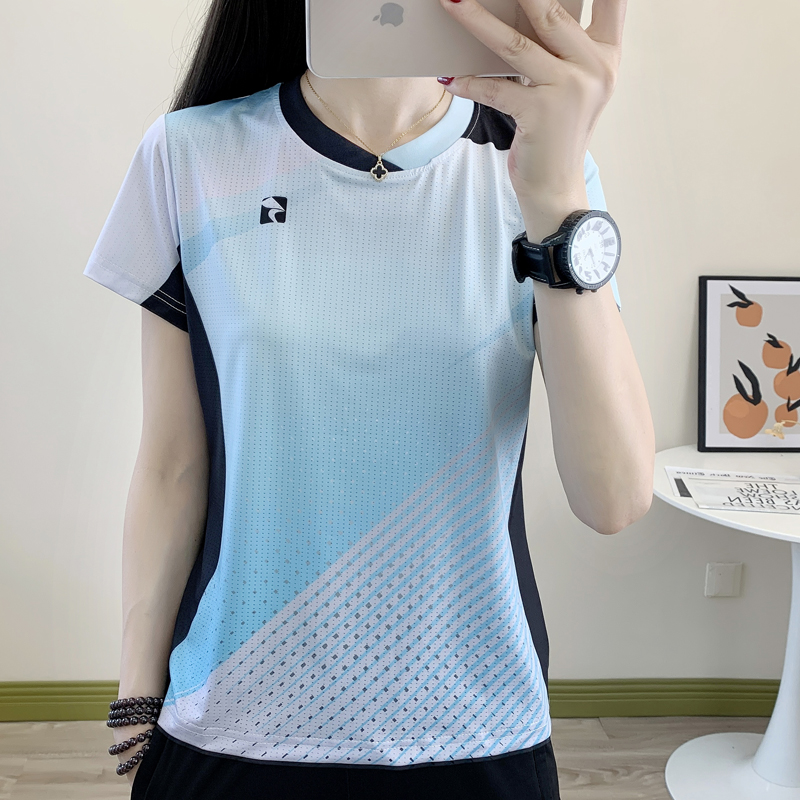 速干T恤女式羽毛球服运动短袖男
