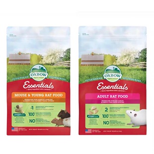 爱宝花枝鼠粮三角粮OXBOW高蛋白幼鼠粮幼鼠粮食主食饲料食物2.5磅