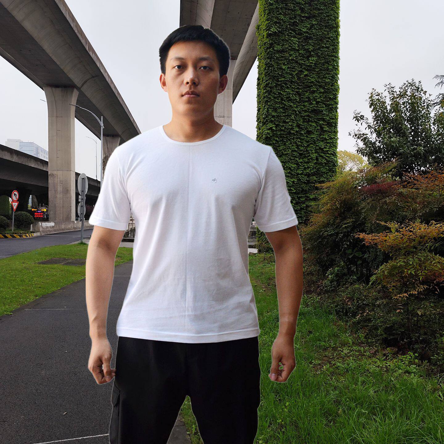 夏季全棉男士短袖t恤白色宽松汗衫男薄款半袖中老年人纯棉老头衫