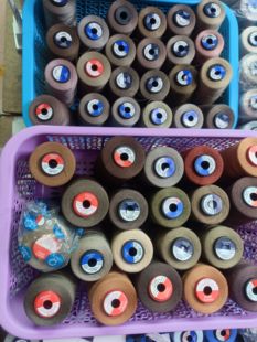 高士402缝纫线603咖啡色棕色深浅灰红粽进口卡其线韧性高强度好