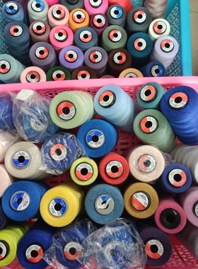 高士403缝纫线tex40大衣缝纫线3000M肤粉色雾霾蓝褐色黑