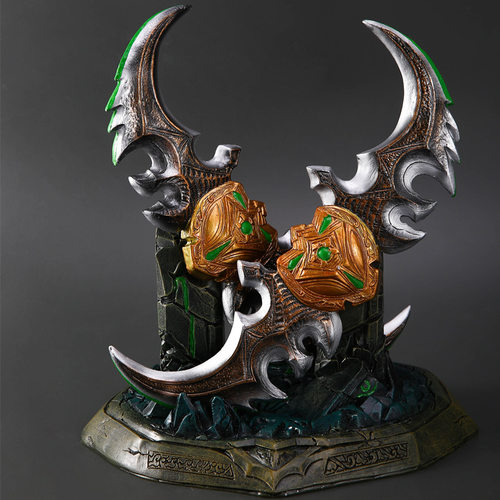 魔兽世界游戏实物周边1：4伊利丹蛋刀埃辛诺斯战刃模型树脂工艺品