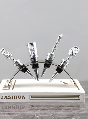 北欧创意高档金属动物葡萄酒红酒塞瓶塞摆件酒店吧台餐厅家居饰品