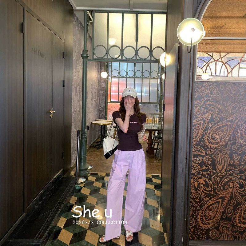 休闲多巴胺纯色广州十三行女装