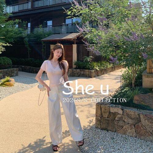 复古风休闲长裤SHE十三行美式款