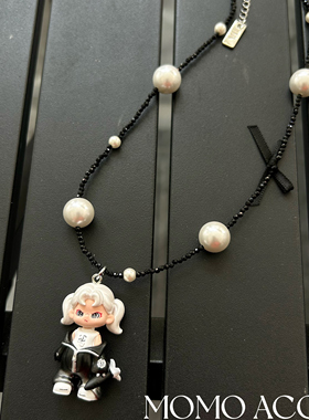 224爆款暗黑嘻哈酷girl串珠T恤项链