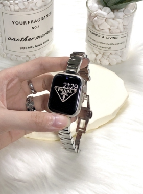 适用AppleWatchS11109不规则金属表带iWatchSE苹果手表全系列表带