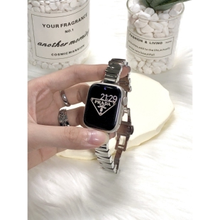 适用AppleWatchS11109不规则金属表带iWatchSE苹果手表全系列表带