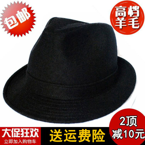 英伦风冬季男士中年礼帽