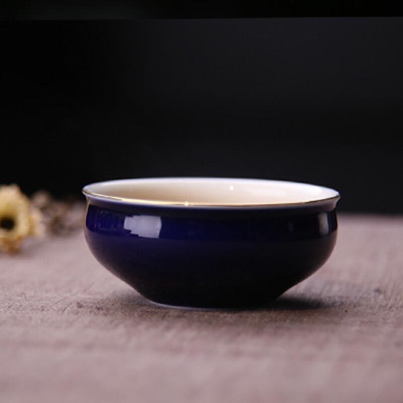 品墨善雅正品功夫茶杯景德镇陶瓷茶具手绘青花茶具单杯亭阁会友