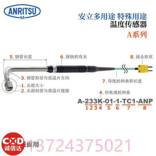 日本ANRITSU安立传感器A-171K 174K 211K-00-1-TC1-ASP ANP探头