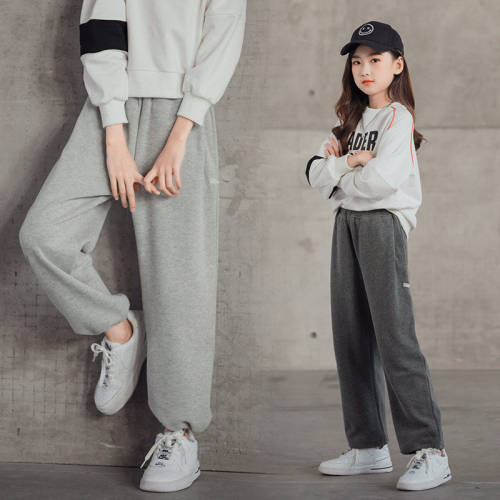 女童裤子春秋2026新款洋气中大童长裤韩版卫裤儿童春装休闲运动裤