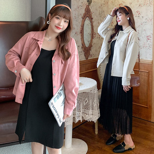 新款 胖妹妹秋装 宽松200斤胖mm显瘦夹克外套2521秋季 开衫 大码 女装