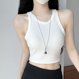 H346螺纹吊带背心女内搭新款夏季外穿无袖打底衫遮副乳防走光上衣