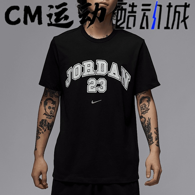 JORDAN印花纯棉圆领套头短袖T恤