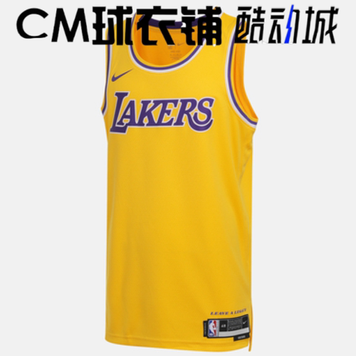 耐克湖人25-26标志版SW空白球衣