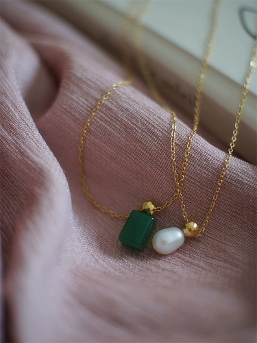 Маленькое натуральное ожерелье из жемчуга, цепочка до ключиц, простой и элегантный дизайн