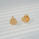 WITH 铜镀18k金ins耳饰 重工镂空蕾丝珍珠耳环女气质新款 法式