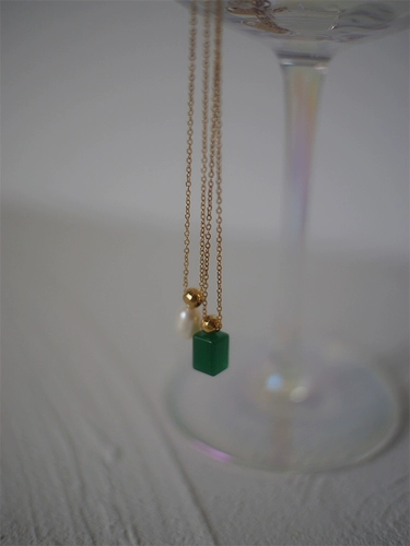 Маленькое натуральное ожерелье из жемчуга, цепочка до ключиц, простой и элегантный дизайн