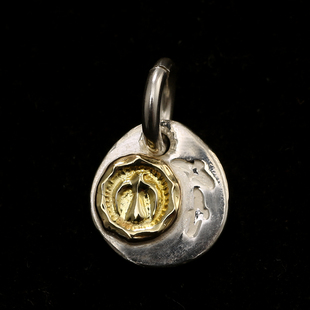 三沐高桥吾郎 菊地健 KEN 小号925纯银 点印台小鹰饼 手串DIY配件