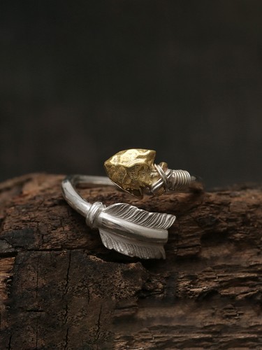 925纯银情侣戒指FA箭头戒