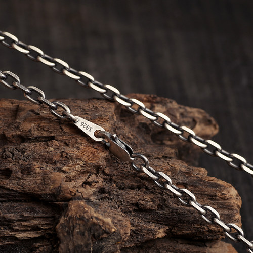 三沐高桥吾郎风格手工925纯银细角龙虾扣百搭潮男女款十字银链diy