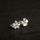 三沐FIRST ARROW S手工樱花耳钉女S925纯银日潮男FA手工银饰
