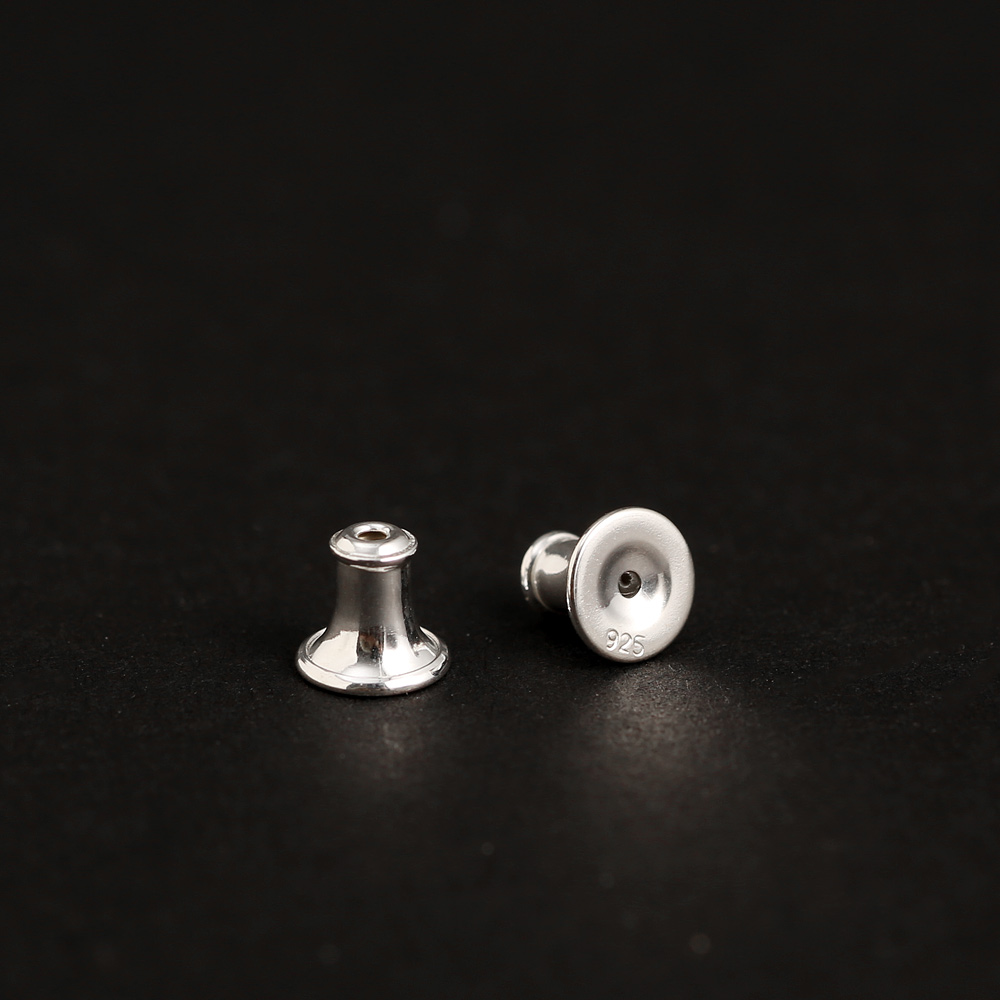 925纯银喇叭耳堵耳钉塞