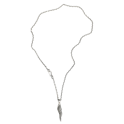 三沐925纯银手工凤凰羽项链