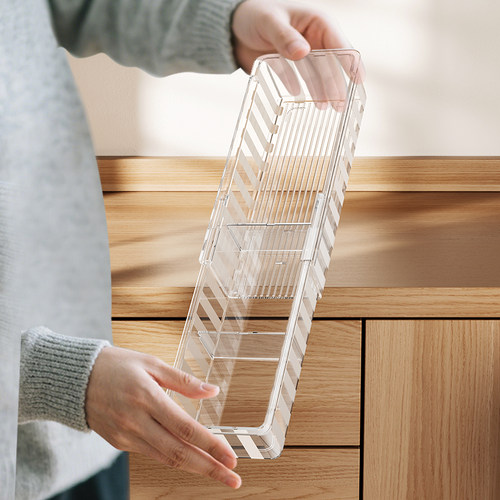 可伸缩收纳盒分隔抽屉式内置整理盒厨房餐具桌面化妆品杂物分格盒