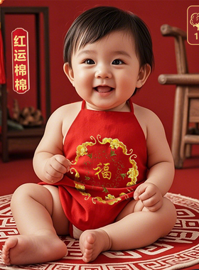 A类婴儿睡觉肚兜护肚肚围护脐红色男女初生新生儿宝宝纯棉防着凉