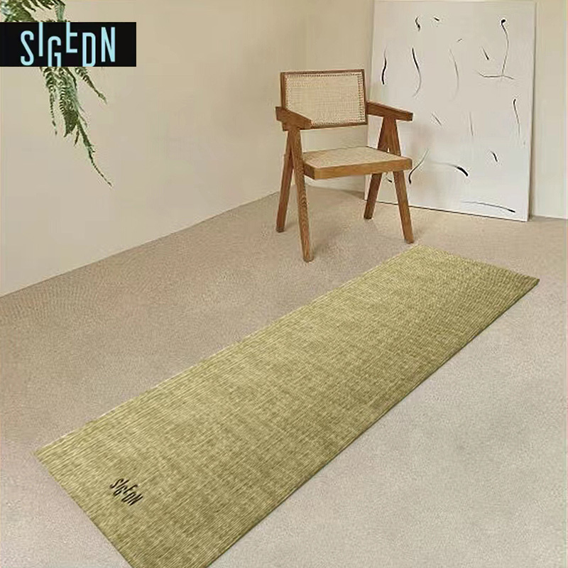 SIGEDN亞麻瑜伽墊5mm女生用防滑地墊家用防震隔音環(huán)保健身舞蹈墊