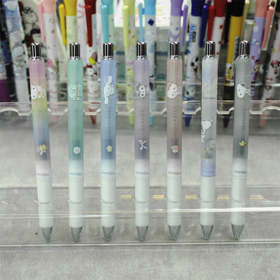 派通新款中性笔黑色0.5mm雾杆三丽鸥 kitty 酷洛米 大耳狗 史努比
