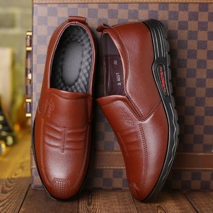 Giày da nam mùa đông cộng với giày ấm áp Giày mùa đông bảo mật cao để giúp tuyết ngoài trời cộng với giày nhung thông thường giầy nam