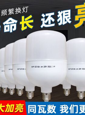 led灯泡家用e27大螺口节能LED照明超亮大功率工厂仓库白光球泡灯