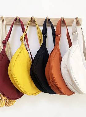 日单Uの99！百搭挎包单肩斜挎包包饺子包2025新款轻便可调节男女