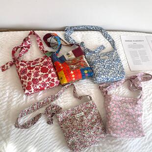 春夏款清新碎花斜挎手机包大容量收纳包拍照配搭小包女口红零钱包