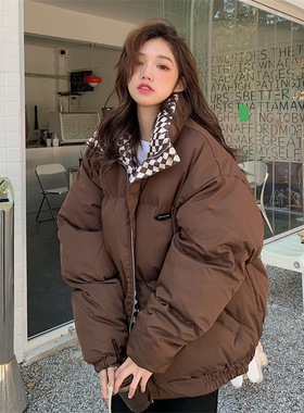 2025冬季新款棉服女 宽松BF风立领短款棉衣棉袄潮加厚面包服