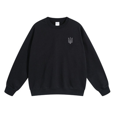 乌克兰国家地图标志国家队圆领卫斯基同款衣男女长袖衣服春秋