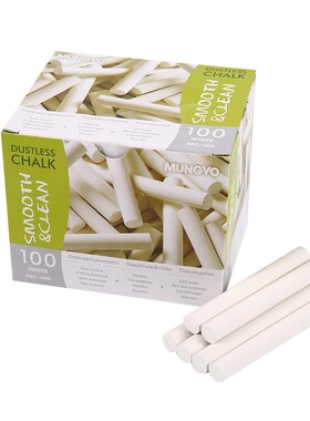 韩国盟友无尘教师白色粉笔100支装无尘彩色儿童黑板绘画教师家用